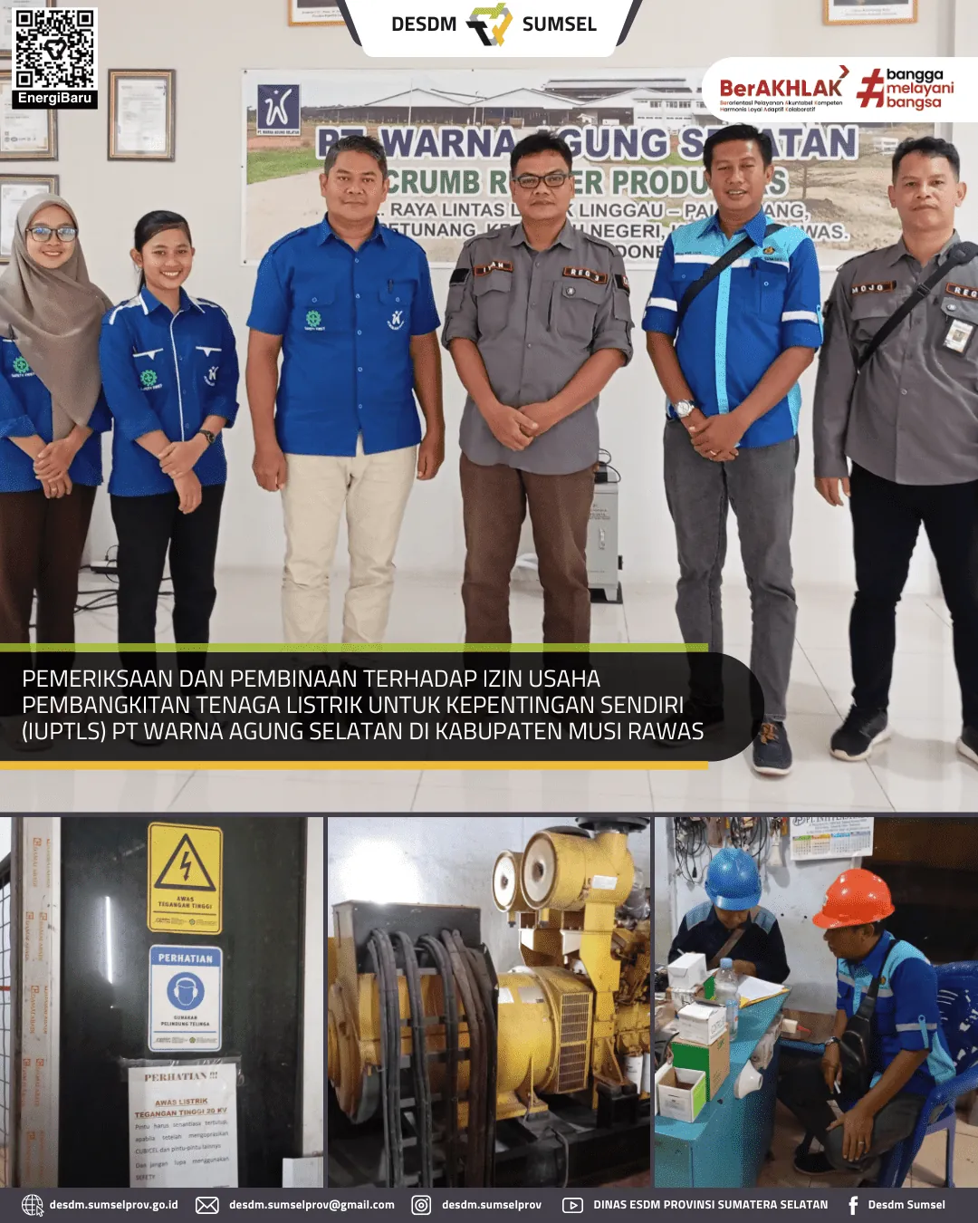 Pemeriksaan dan Pembinaan terhadap IUPTLS PT. Warna Agung Selatan, Musi Rawas