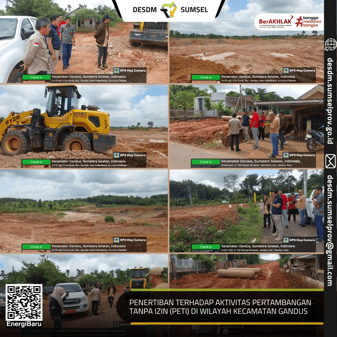 Penertiban terhadap Aktivitas Pertambangan Tanpa Izin (PETI) di Wilayah Kecamatan Gandus