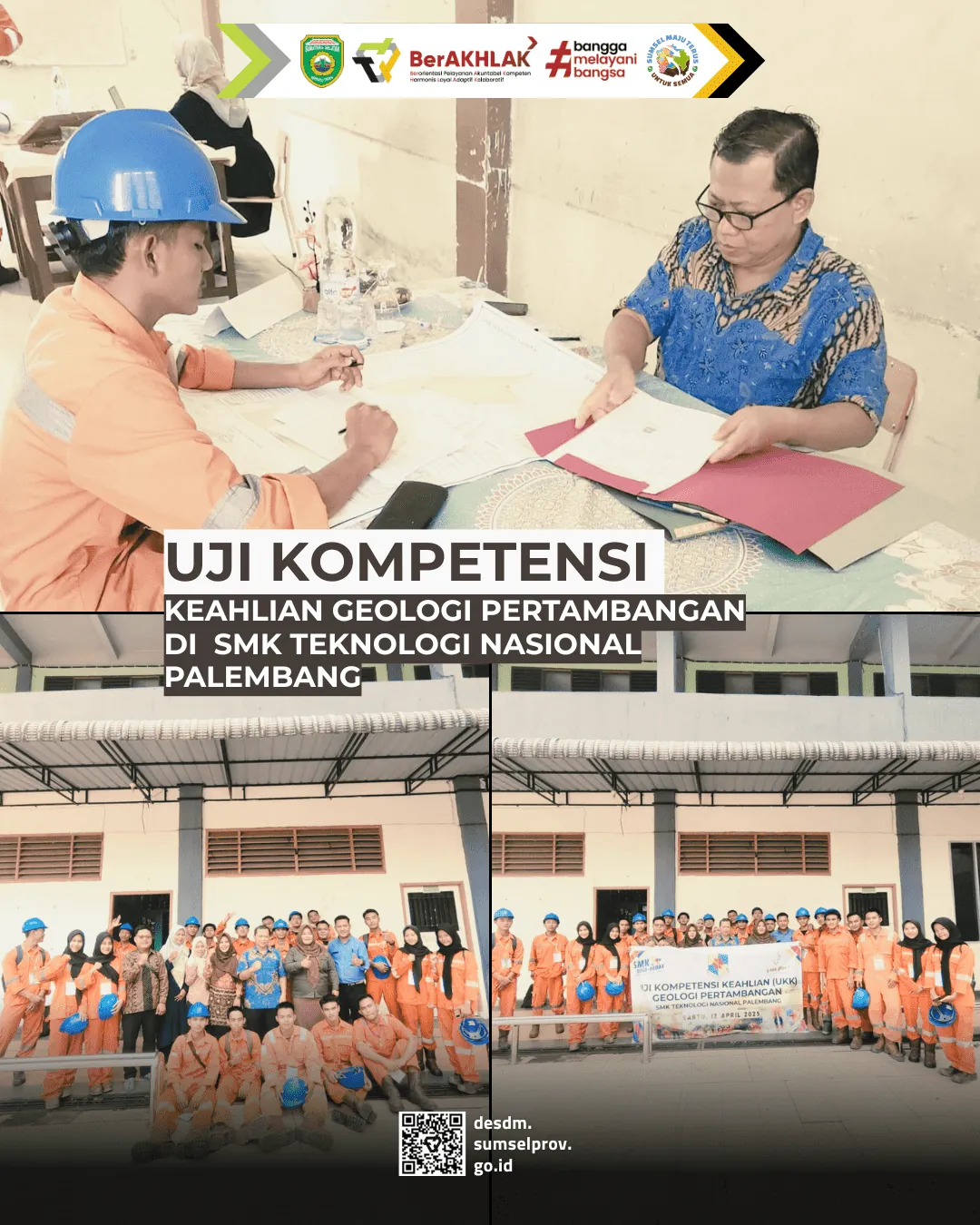 Uji Kompetensi Keahlian Geologi Pertambangan di SMK Teknologi Nasional Palembang
